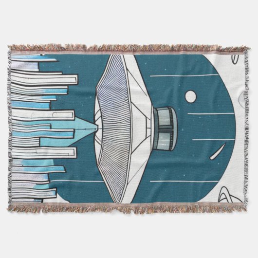 Ufo Throw Blanket Deken (Voorkant)