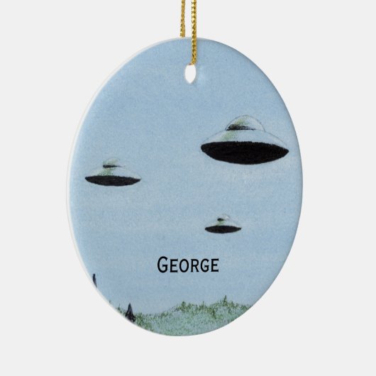 UFO Trio Keramisch Ornament (Rechts)