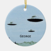 UFO Trio Keramisch Ornament (Voorkant)