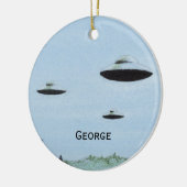 UFO Trio Keramisch Ornament (Links)