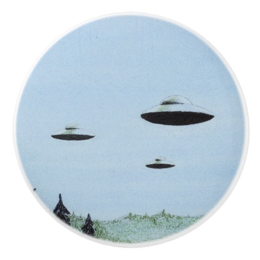 UFO Trio Keramische Knop (Voorkant)