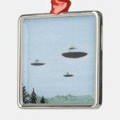 UFO Trio Metalen Ornament (Links)