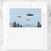 UFO Trio Rechthoekige Sticker (Tas)