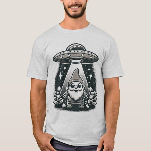 UFO Tuinkabouter - Grappige en Leuke Buitenaardse T-shirt (Voorkant)