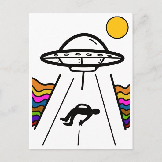UFO UAP buitenaardse ontvoering Briefkaart (Voorkant)