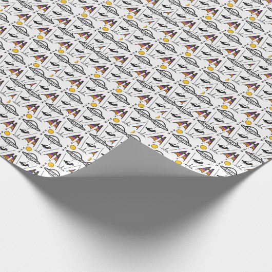 UFO UAP buitenaardse ontvoering Cadeaupapier (Hoek)