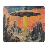 UFO UAP buitenaardse ontvoering Snijplank (Voorkant)