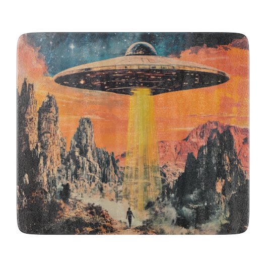 UFO UAP buitenaardse ontvoering Snijplank (Voorkant)