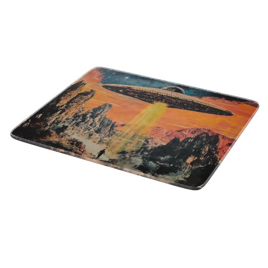 UFO UAP buitenaardse ontvoering Snijplank (Hoek)