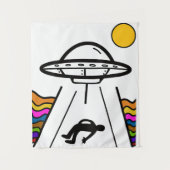 UFO UAP buitenaardse ontvoering Wandkleed (Voorkant)