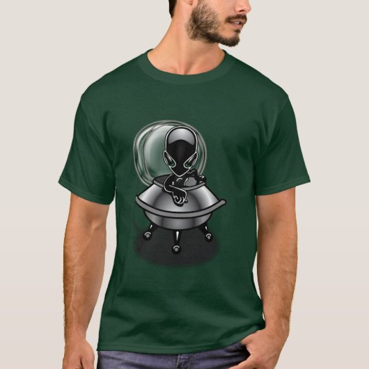 UFO uitgezet T-shirt (Voorkant)
