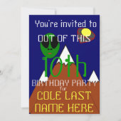 UFO - uitnodiging voor Alien Birthday (Voorkant)