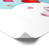 UFO van de Liefde – Hart Shower Poster (Hoek)