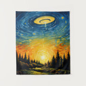 UFO van Van Gogh Wandkleed (Voorkant)