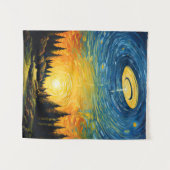 UFO van Van Gogh Wandkleed (Voorkant (horizontaal))