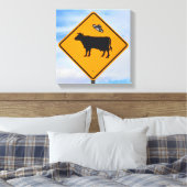 UFO-verkeersbord Canvas Afdruk (Insitu (Slaapkamer))