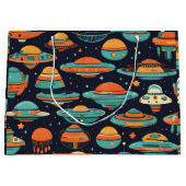 UFO vintage kunst Groot Cadeauzakje (Voorkant)