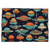 UFO vintage kunst Groot Cadeauzakje (Achterkant)