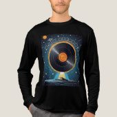 UFO vinyl platenlabel ontwerp Tri-Blend Shirt (Voorkant volledig)