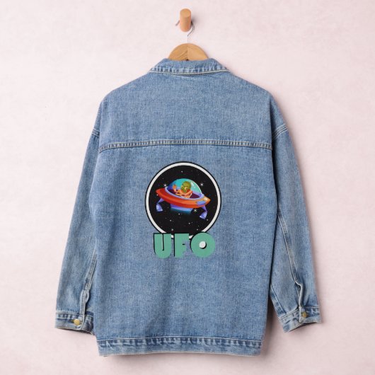 UFO vliegen op ruimteschip Denim Jacket (Hangar)