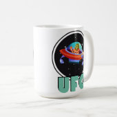 UFO vliegen op ruimteschip Koffiemok (Voorkant rechts)