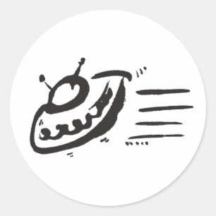 UFO - vliegende schok - ruimteschip Ronde Sticker