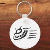 UFO - vliegende schok - ruimteschip Sleutelhanger (Voorkant)