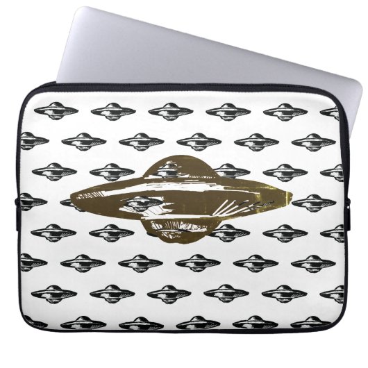 UFO vliegende schotel Laptop Sleeve (Voorkant)