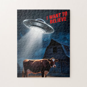 UFO Vliegende Schotel Puzzel - Buitenaardse Ontmoe