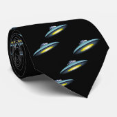 UFO Vliegende Schotel Stropdas (Opgerold)