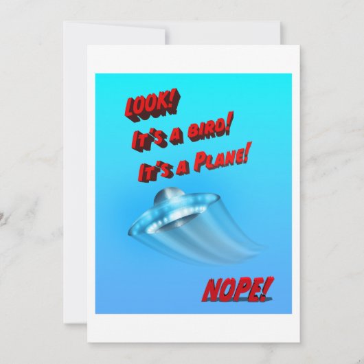 UFO Vliegende Schotel UAP uit deze wereld Kaart (Voorkant)