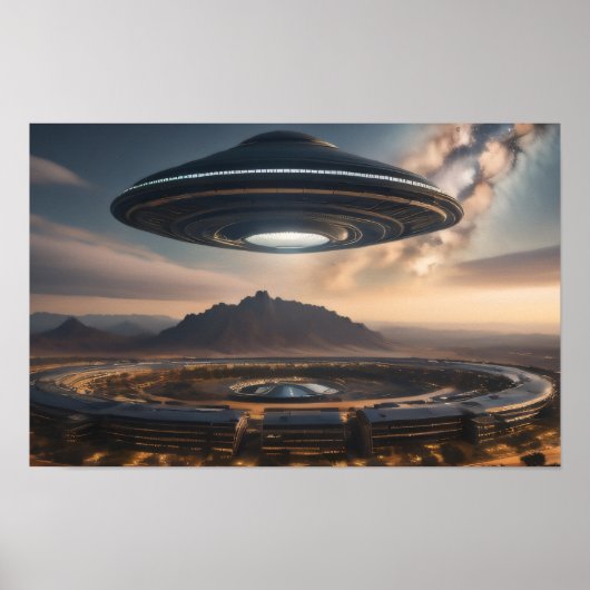 UFO-vliegensauw Poster (Voorkant)