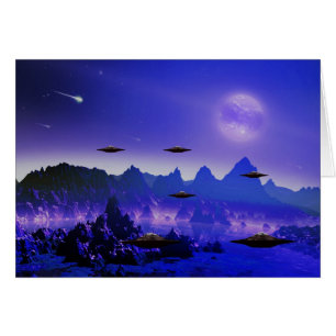 UFO-vliegobject in de ruimte