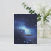 UFO-vliegobject in de ruimte Briefkaart (Staand voorkant)