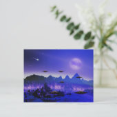 UFO-vliegobject in de ruimte Briefkaart (Staand voorkant)