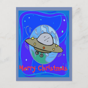 UFO, Vrolijke Kerstmis, veranderingstekst Feestdagenkaart
