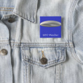 UFO Waarnemer Vierkante Button 5,1 Cm (In situ)
