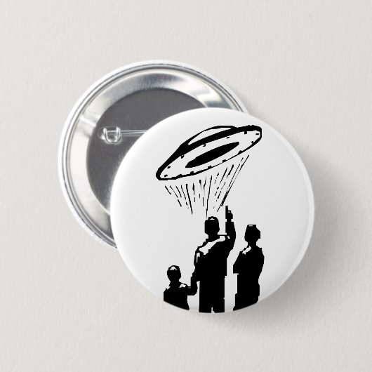 UFO-waarneming Ronde Button 5,7 Cm (Voorkant /achterkant)