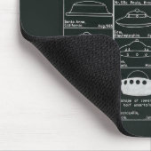UFO-waarnemingsdiagram Mousepad Muismat (Hoek)