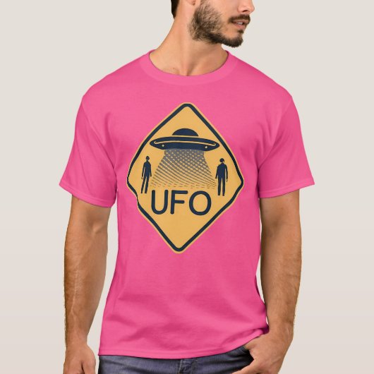 UFO-waarschuwingsstraat T-shirt (Voorkant)