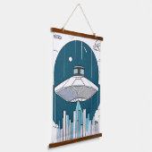 Ufo Wall Tapestry Hangend Wandkleed (Gebogen)
