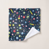 UFO-Waterverf voor buitentarktpatroon Bad Handdoek (Wasdoekje)