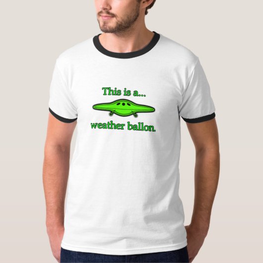 UFO-weerballon, leuk voor big bang-ventilatoren. T-shirt (Voorkant)