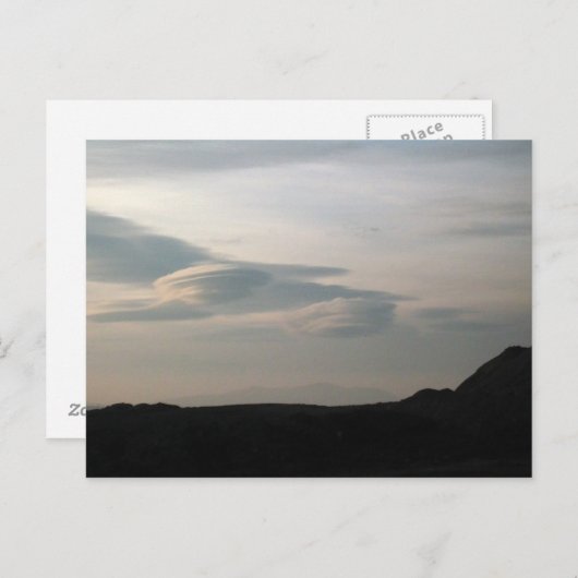 UFO-wolken Briefkaart (Voorkant / Achterkant)