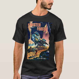 UFO ZIJN ECHTE MAAN HOAX Basic donker T-shirt