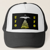 UFO - Zwart-wit geel Trucker Pet (Voorkant)