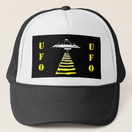 UFO - Zwart-wit geel Trucker Pet