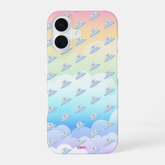 Ufodog logo 45g Clouds2 iPhone 16 Hoesje (Achterkant)