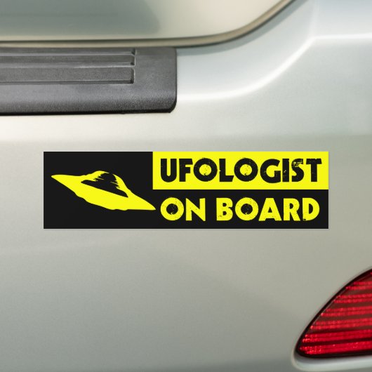 UFOLOGIST AAN BOORD Bumpersticker (Op auto)