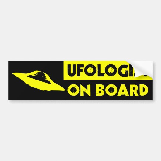 UFOLOGIST AAN BOORD Bumpersticker (Voorkant)